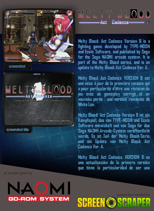 Melty Blood : Act Cadenza Version B dos