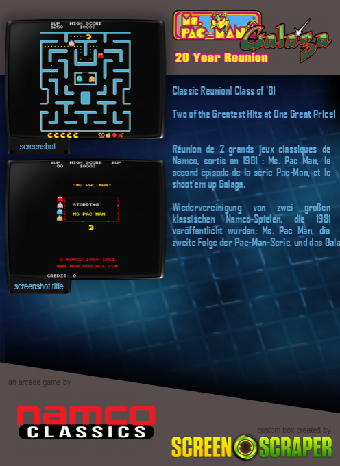Ms. Pac-Man/Galaga - 20th Anniversary Class of 1981 Reunion - Dos