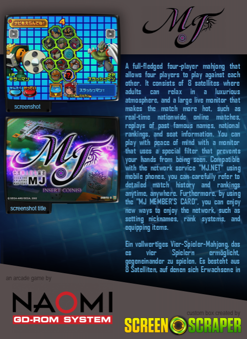 Sega Yonin Uchi Mahjong MJ - Dos