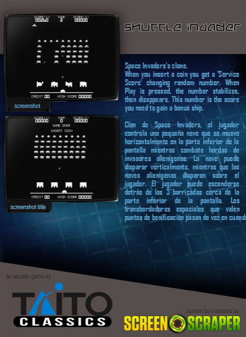 Shuttle Invader - Dos