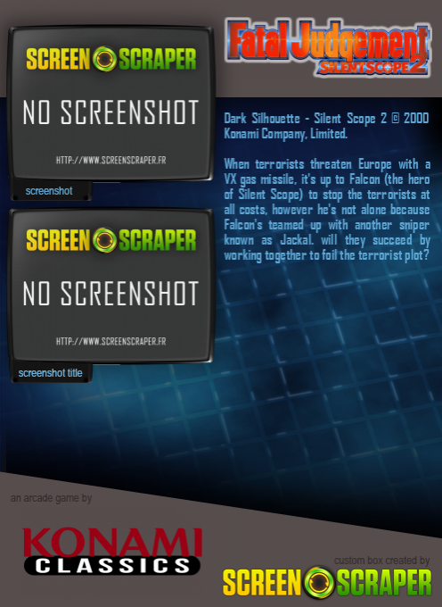 Silent Scope 2 - Dark Silhouette - Dos