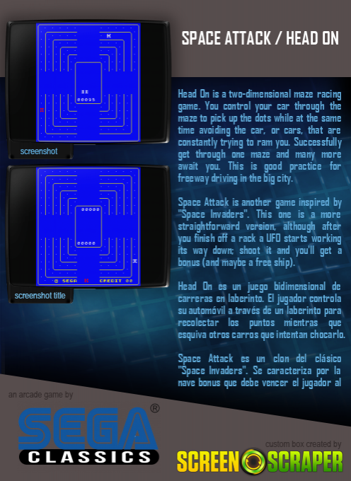 Space Attack / Head On - Dos