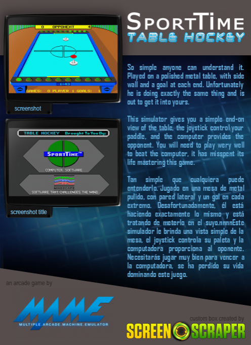 Sporttime Table Hockey dos