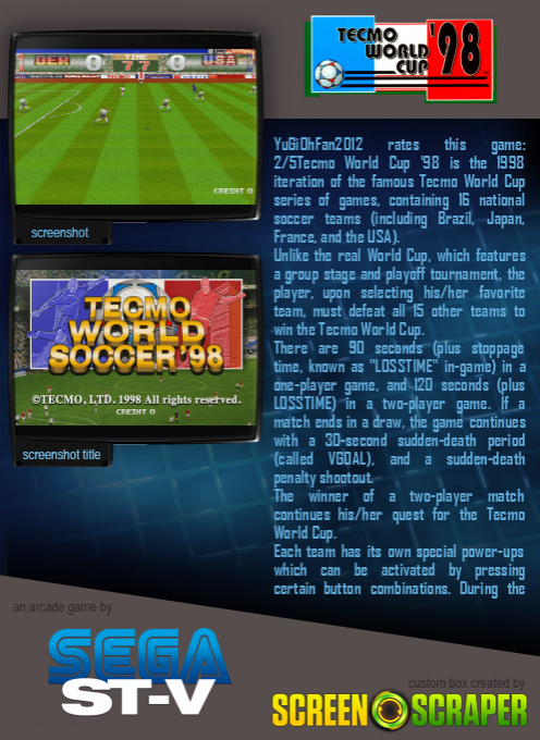Tecmo World Cup '90 dos