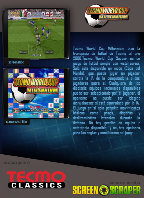 Tecmo World Cup Millennium dos