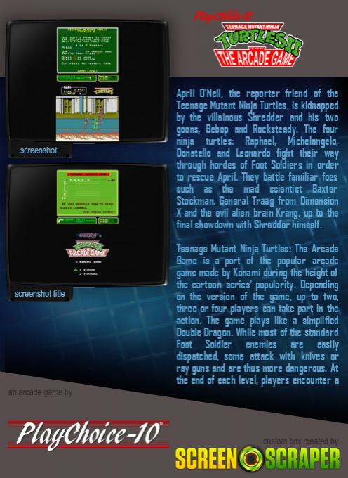 Teenage Mutant Ninja Turtles 2 - The Arcade Game (playchoice-10) dos