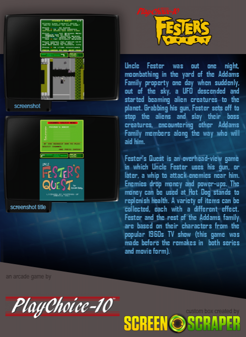 Uncle Fester's Quest - The Addams Family (playchoice-10) dos