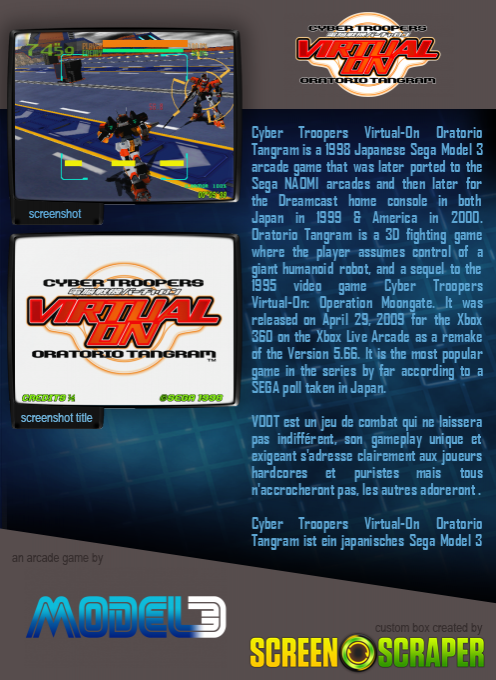 Virtual On 2: Oratorio Tangram dos