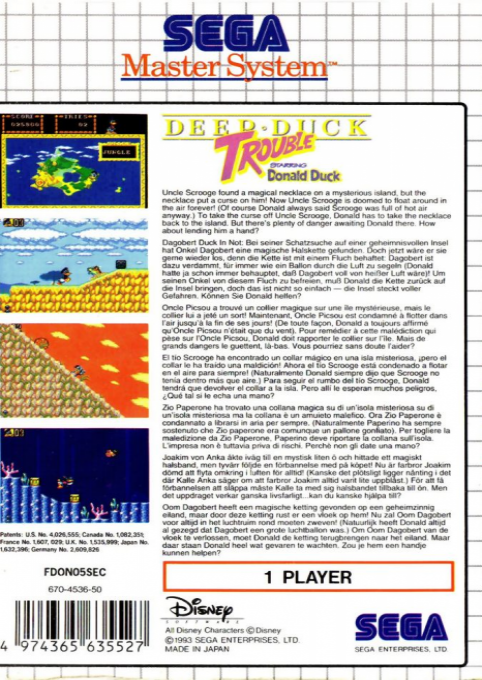 Deep Duck Trouble Starring Donald Duck - Dos