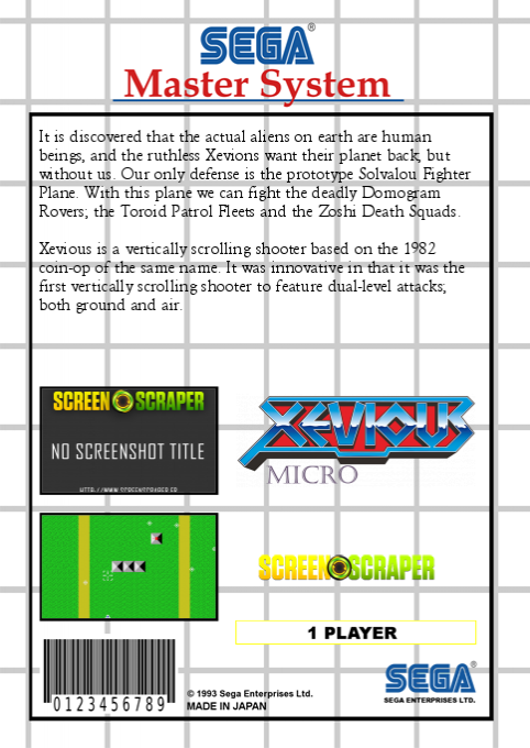 Micro Xevious, The - Dos