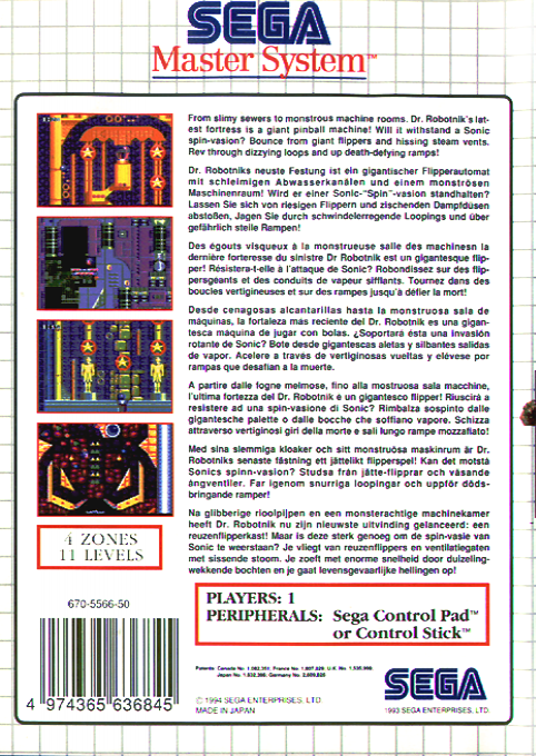 Sonic Spinball - Dos