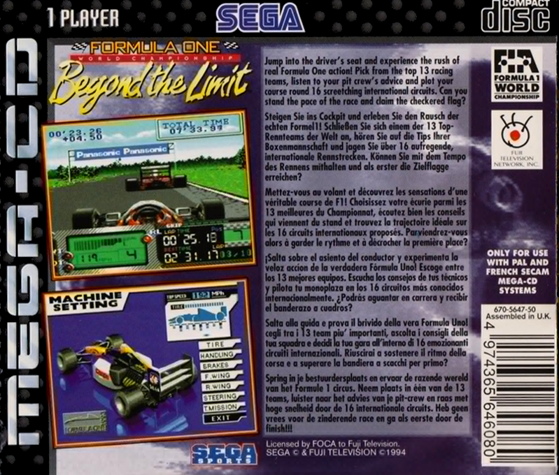 Formula One World Championship : Beyond the Limit - Dos