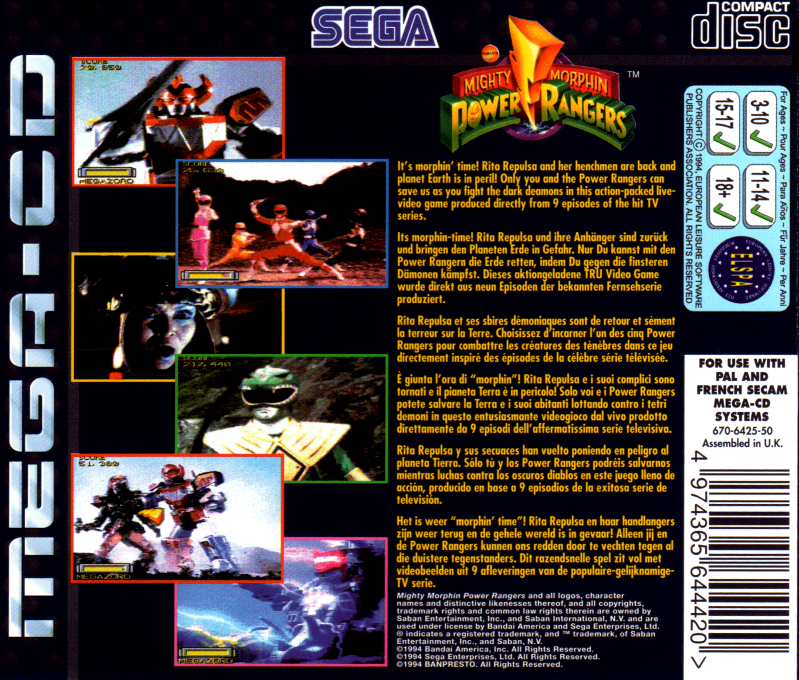 Mighty Morphin Power Rangers dos