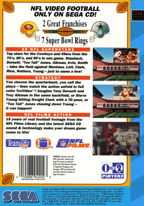 NFL's Greatest : San Francisco vs. Dallas 1978-1993 dos