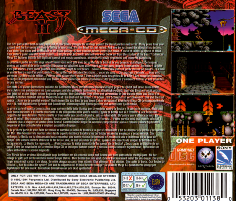 Shadow of the Beast II dos