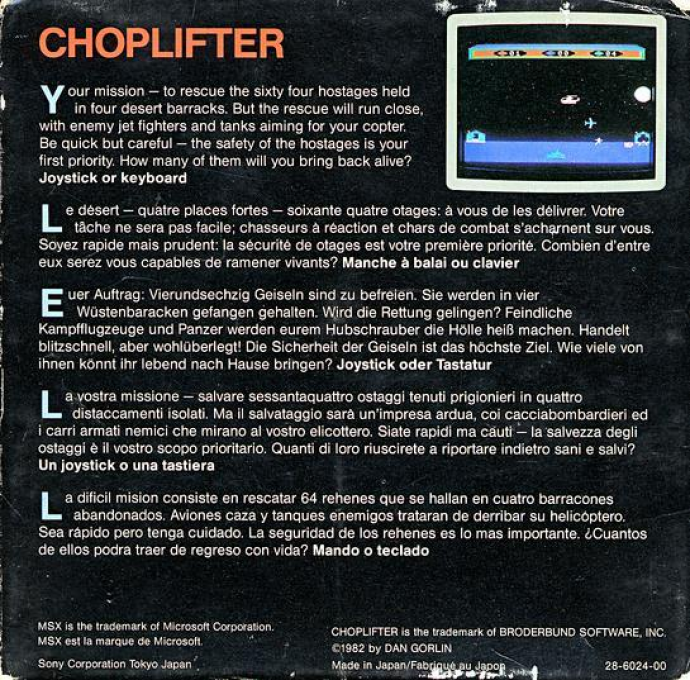 Choplifter! - Dos