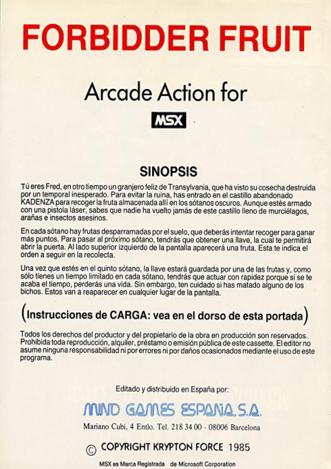 Forbidden Fruit - Dos