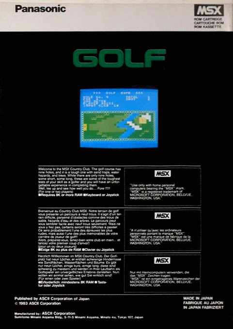 Golf Game - Dos