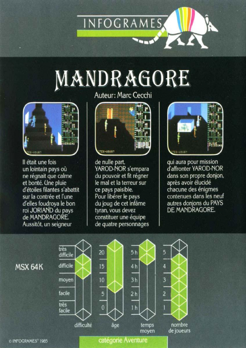 Mandragore - Dos