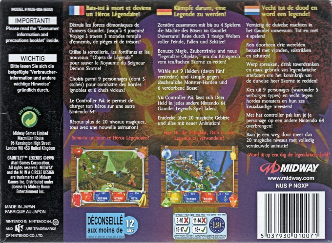 Gauntlet Legends - Dos