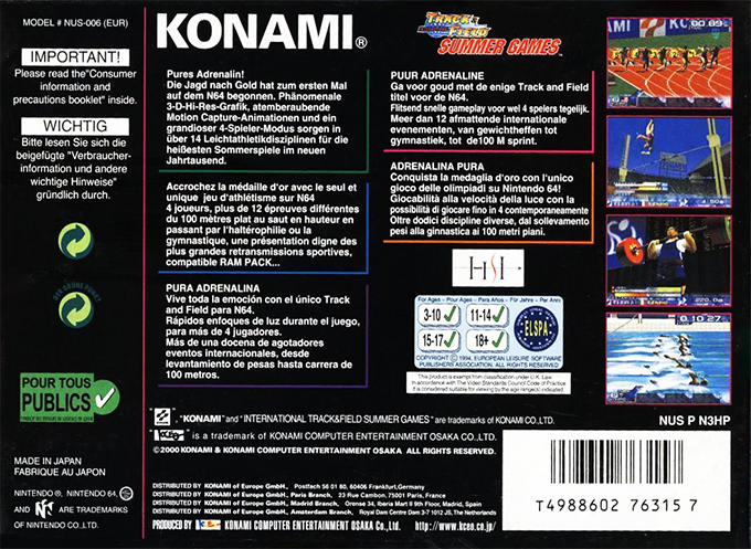 International Track & Field 2000 - Dos