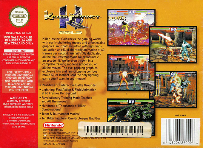 Killer Instinct Gold - Dos