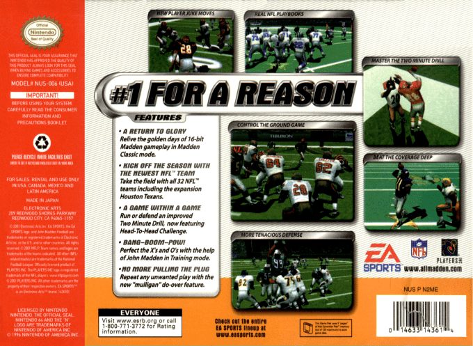 Madden NFL 2002 - Dos