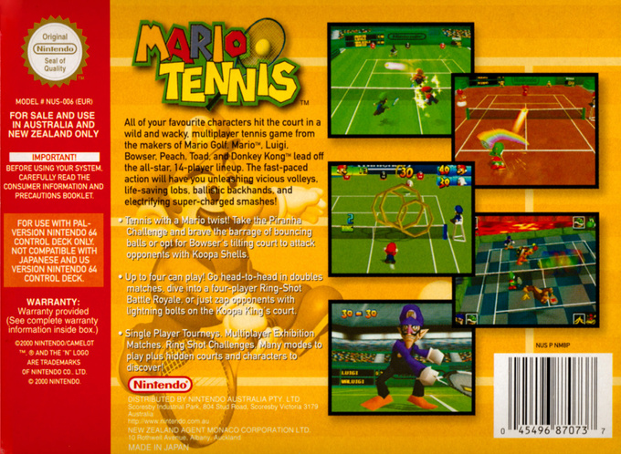 Mario Tennis - Dos