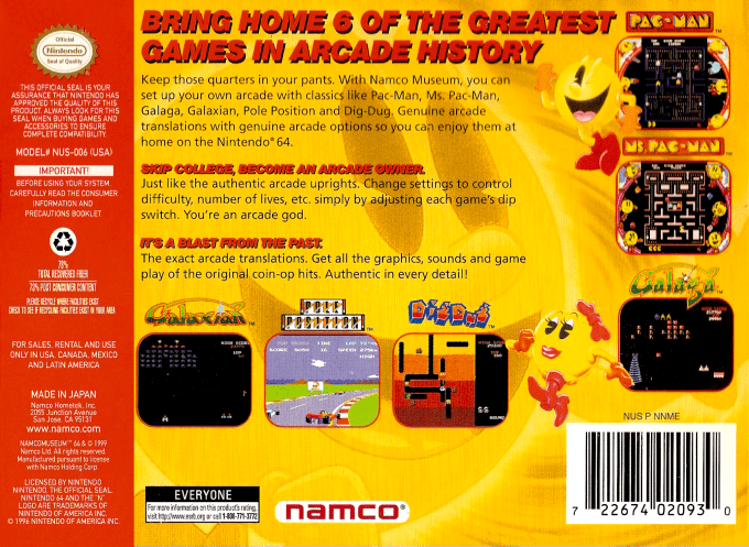 Namco Museum 64 - Dos