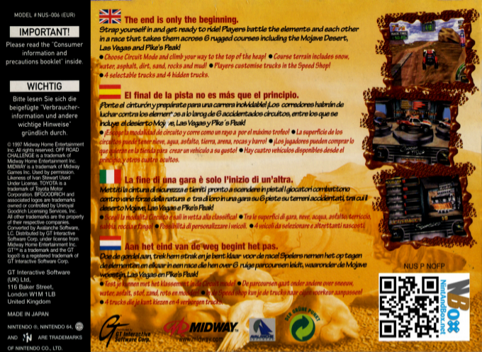 Off Road Challenge - Dos