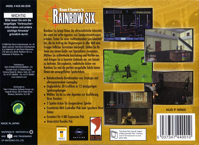 Rainbow Six - Dos