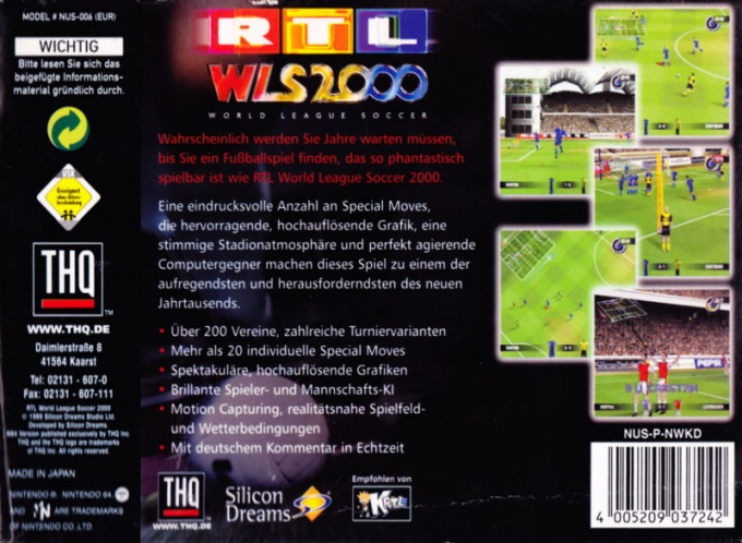 Telefoot Soccer 2000 - Dos