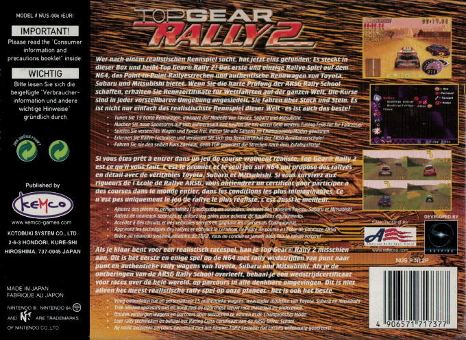 Top Gear Rally - Dos