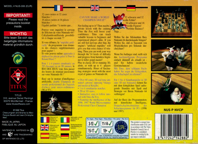 Virtual Chess 64 - Dos