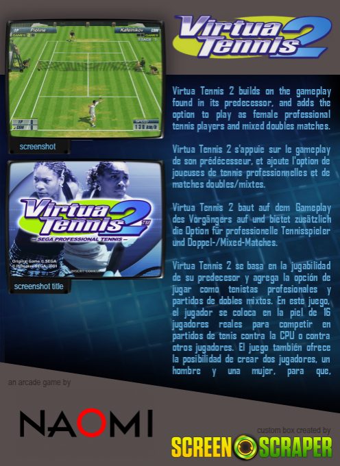 Virtua Tennis 2 - Dos
