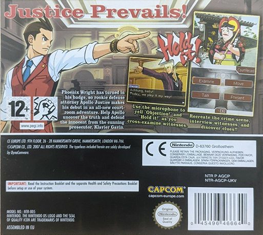 Apollo Justice - Ace Attorney - Dos