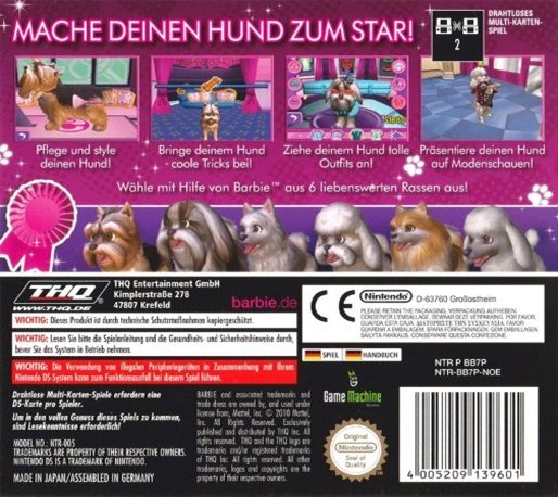 Barbie et le Salon de Beauté des Chiens - Dos