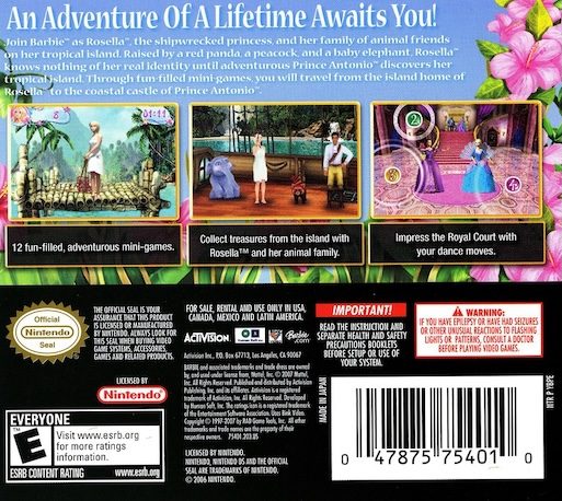 Barbie Princesse De L'île Merveilleuse - Dos