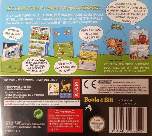 Boule & Bill - Vive les Vacances! - Dos