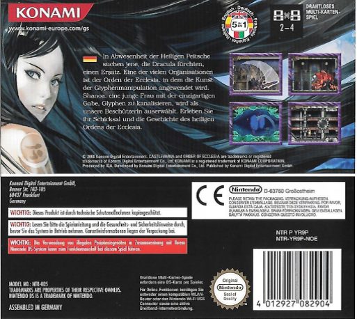 Castlevania : Order of Ecclesia - Dos