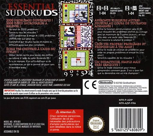Essential Sudoku DS - Dos