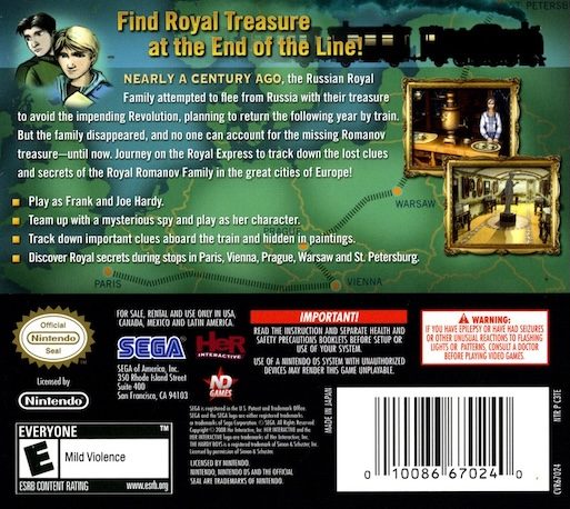 Jeunes Détectives : Le Train Mystérieux - Dos