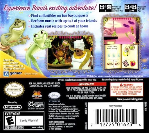 La Princesse et la Grenouille - Dos