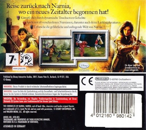 Le Monde de Narnia : Chapitre 2 : Le Prince Caspian - Dos