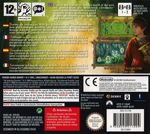 Les Chroniques De Spiderwick - Dos