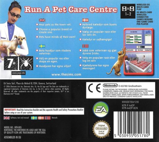 Les Sims 2 : Animaux & Cie - Dos