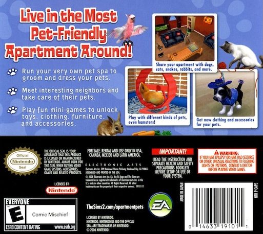 Les Sims 2 : Mes Petits Compagnons - Dos