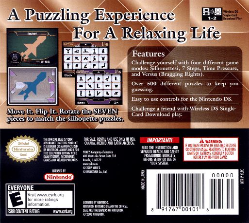 NEVES : Chaque Piece est une Enigme - Dos