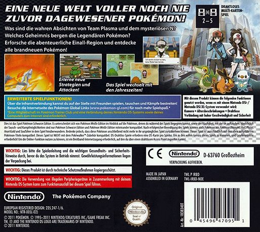 Pokémon - Version Noire - Dos