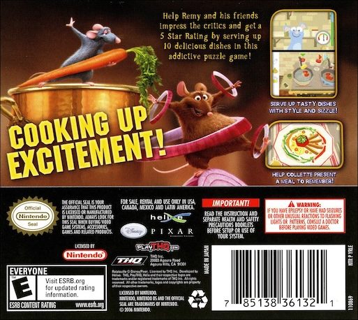 Ratatouille : Cuisine En Delire - Dos